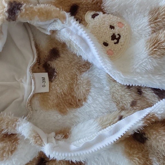 Baby Onesie Outfit Girls/Boys Fleece Jumpsuit - Picture 3 of 4